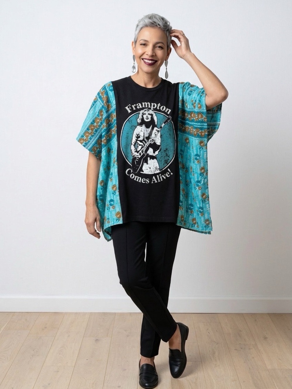 Handcrafted Upcycled Peter Frampton Kantha Tunic NWT One Size